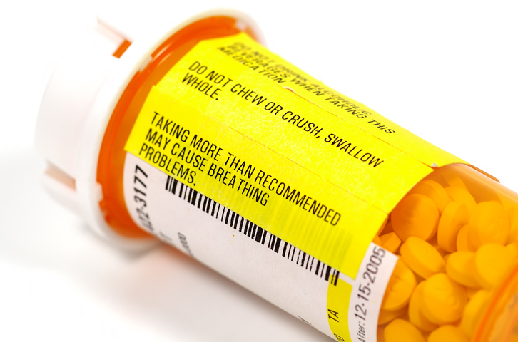 Pill Bottle With Warning Labels